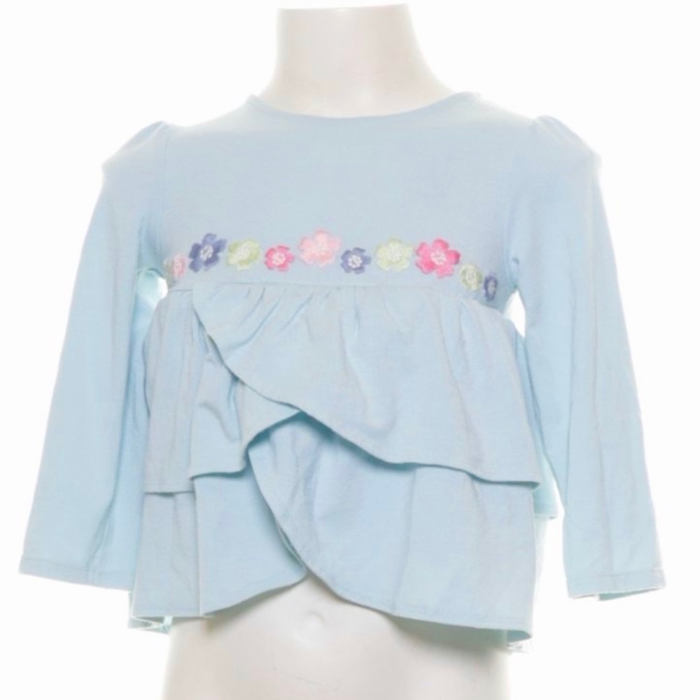 Gymboree baby blue shirt with double peplum.